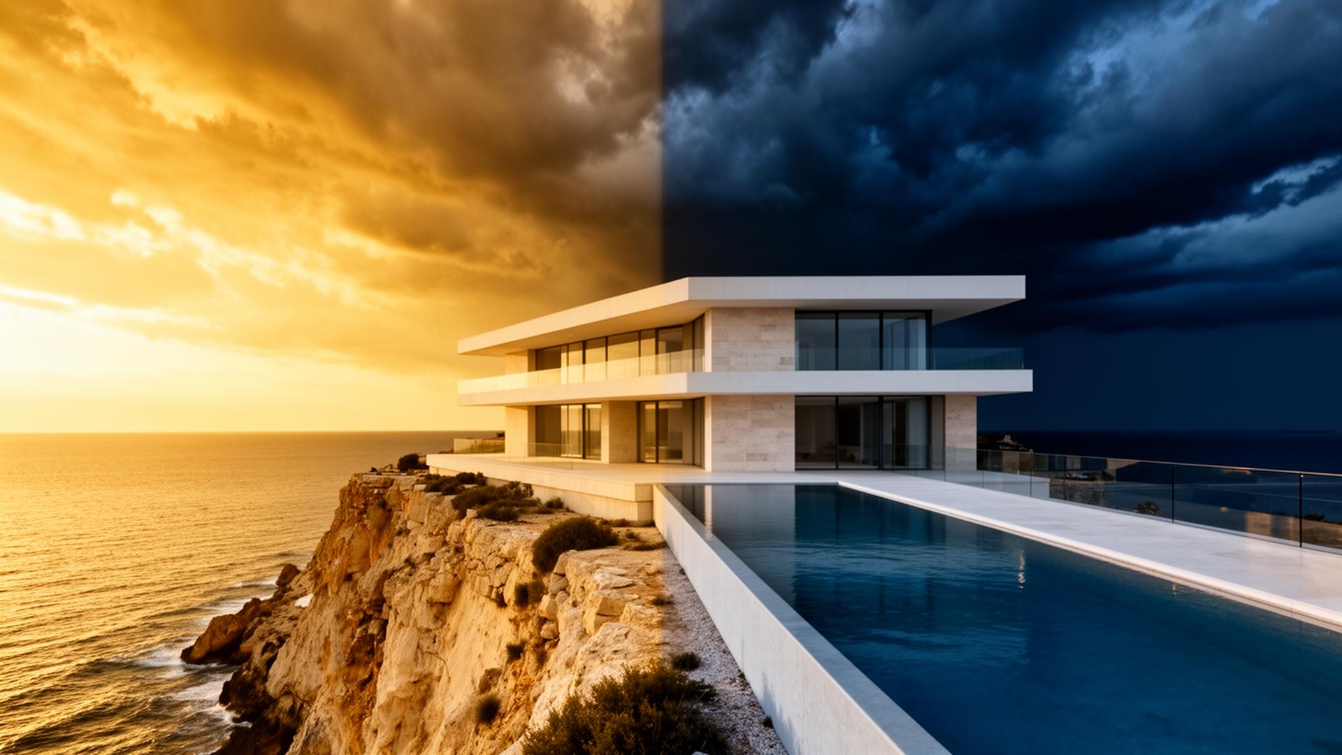 Waterproofing specialists working on a luxury villa in Paphos, Cyprus