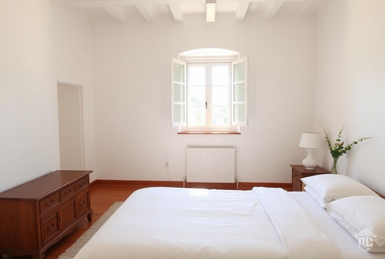 Clean, dry bedroom in a Cyprus villa after professional mould removal and redecoration